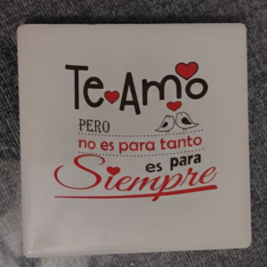 Imán "Amor para Siempre" 7,5cm x 7,5cm